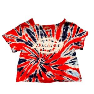 Dickies Tie Dye Graphic Tee cut off crop top